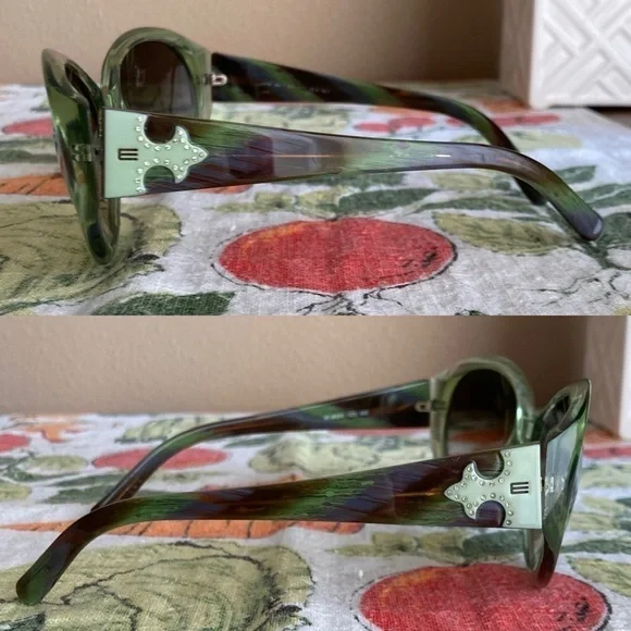 Etro green embellished sunglasses